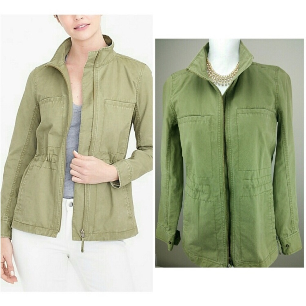 Cotton army green JCrew Jacket
